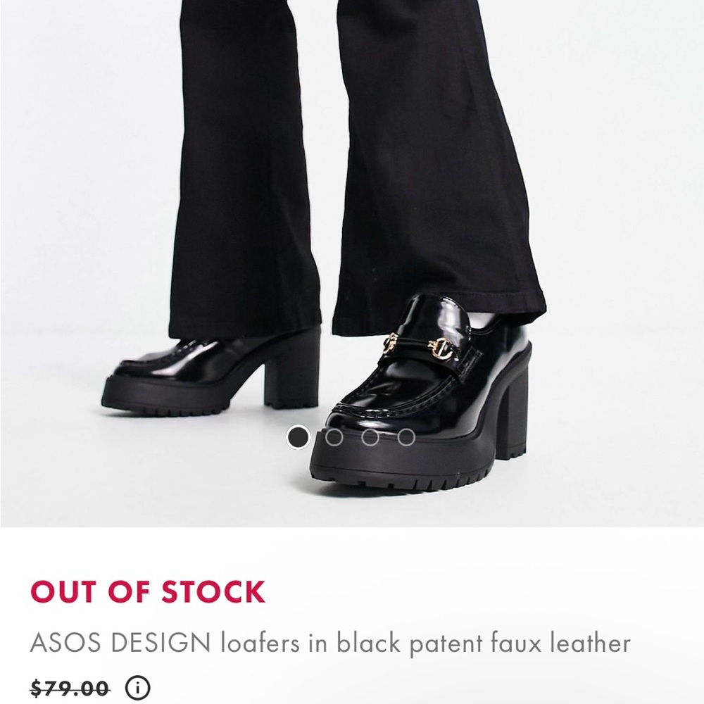 Men's Black Heeled Loafers